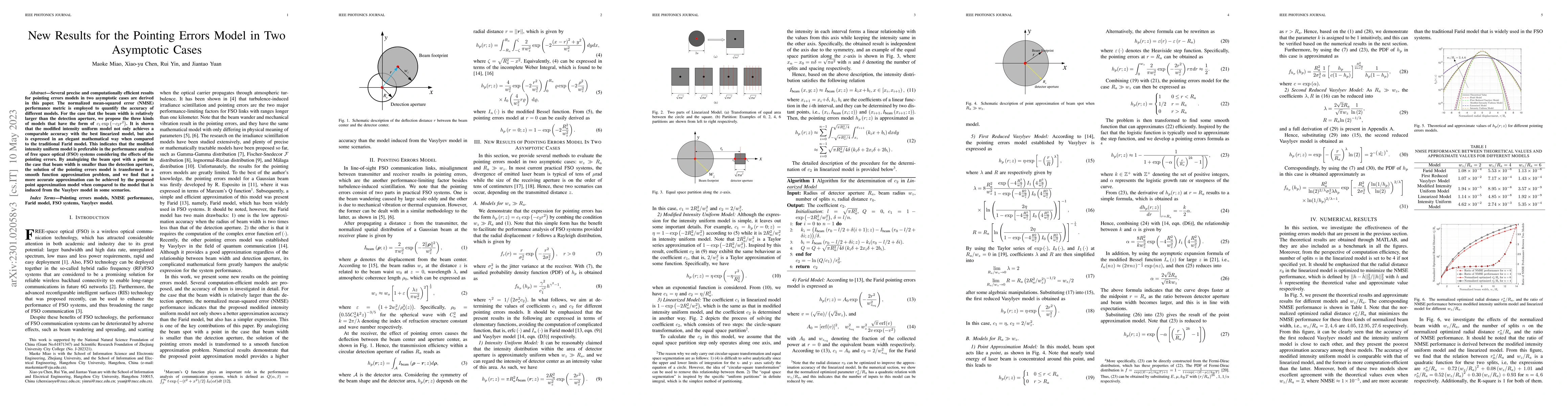 Thumbnail for New Results for the Pointing Errors Model in Two Asymptotic Cases