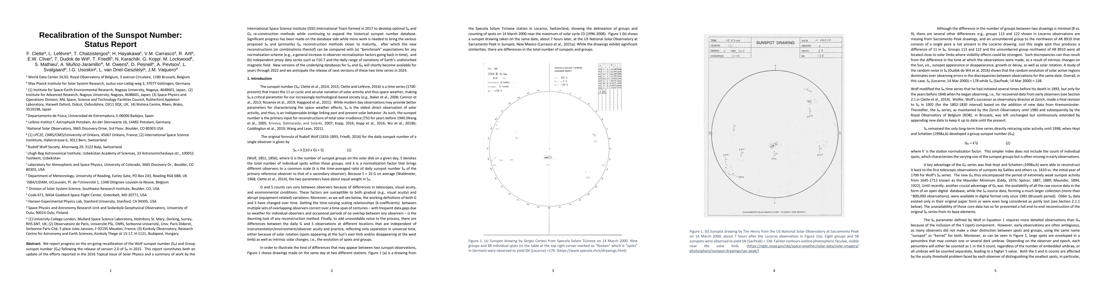 Thumbnail for Re-calibration of the Sunspot Number: Status Report
