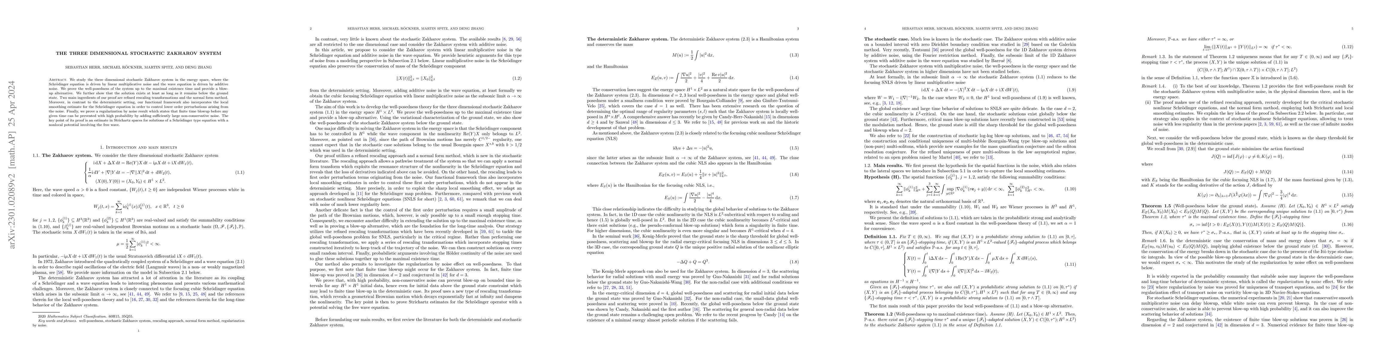 Thumbnail for The three dimensional stochastic Zakharov system