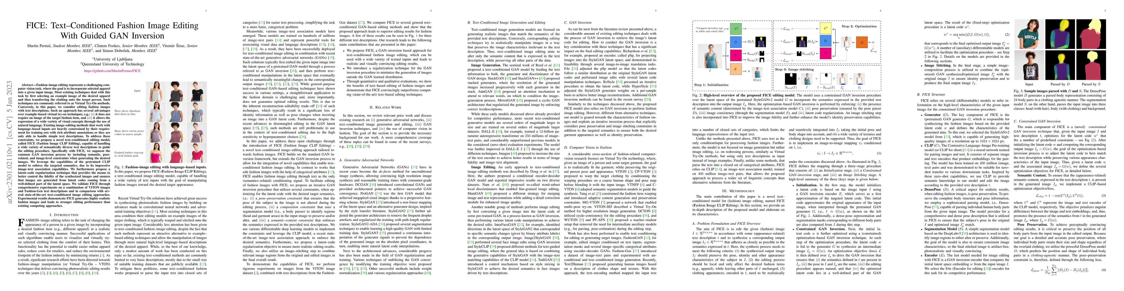 Thumbnail for FICE: Text-Conditioned Fashion Image Editing With Guided GAN Inversion