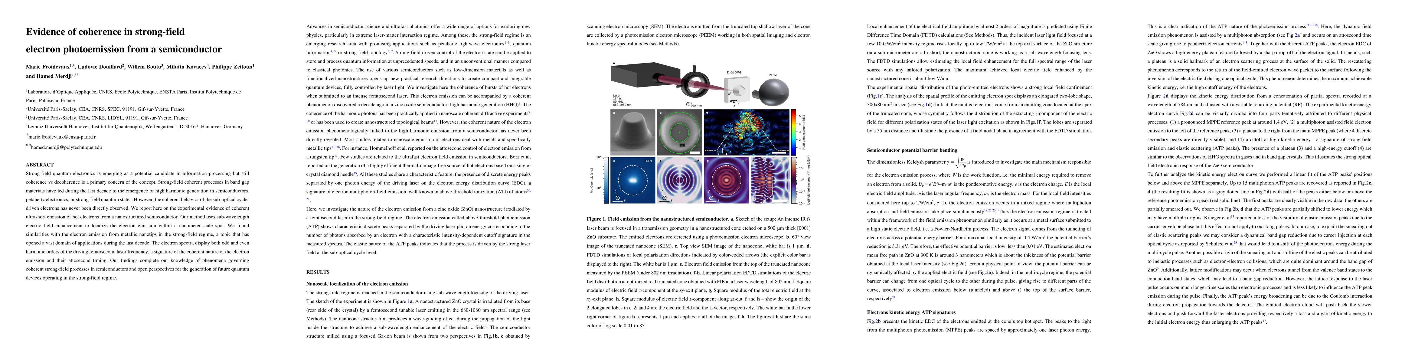 Thumbnail for Evidence of coherence in strong-field electron photoemission from a
  semiconductor