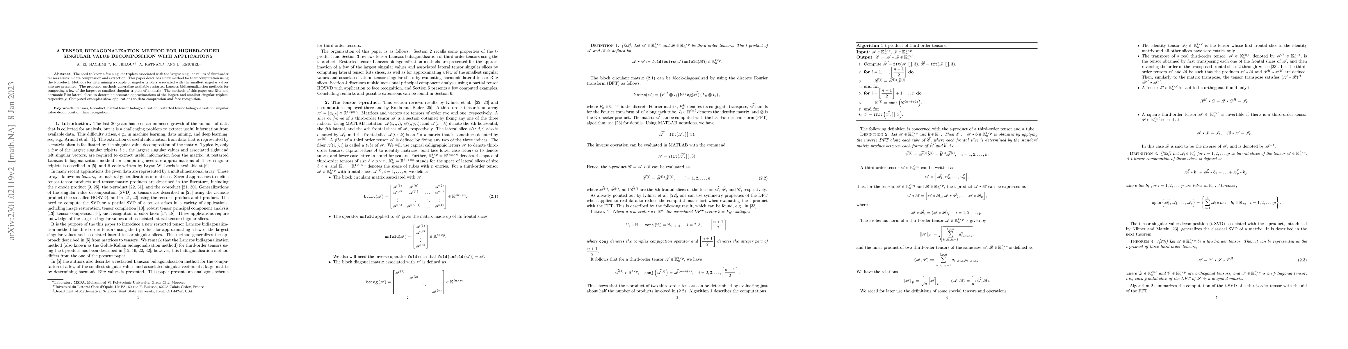 Thumbnail for A tensor bidiagonalization method for higher-order singular value
  decomposition with applications