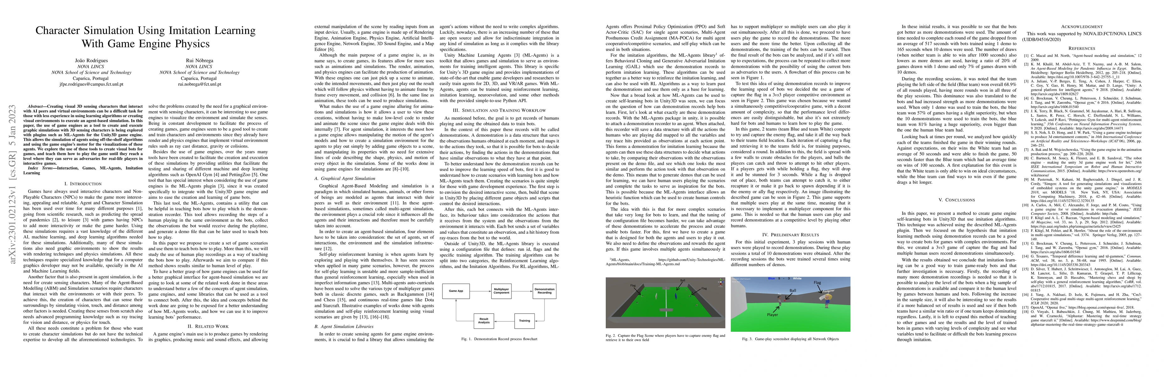 Thumbnail for Character Simulation Using Imitation Learning With Game Engine Physics