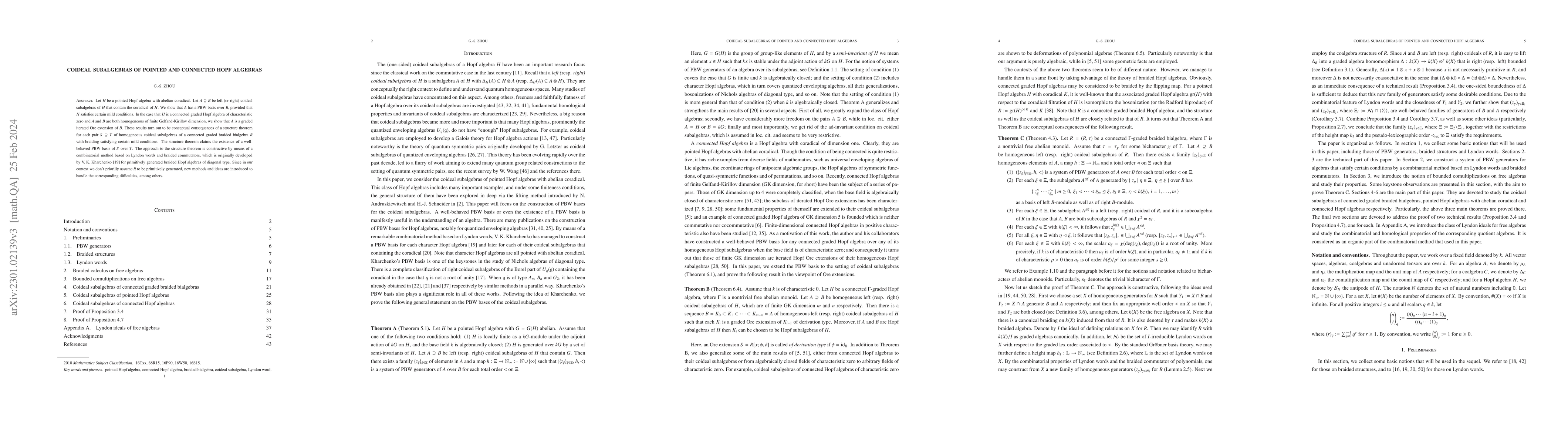 Thumbnail for Coideal subalgebras of pointed and connected Hopf algebras