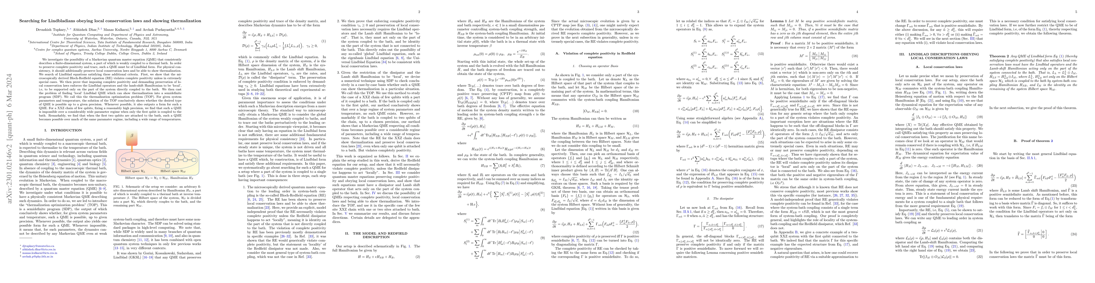 Thumbnail for Searching for Lindbladians obeying local conservation laws and showing
  thermalization