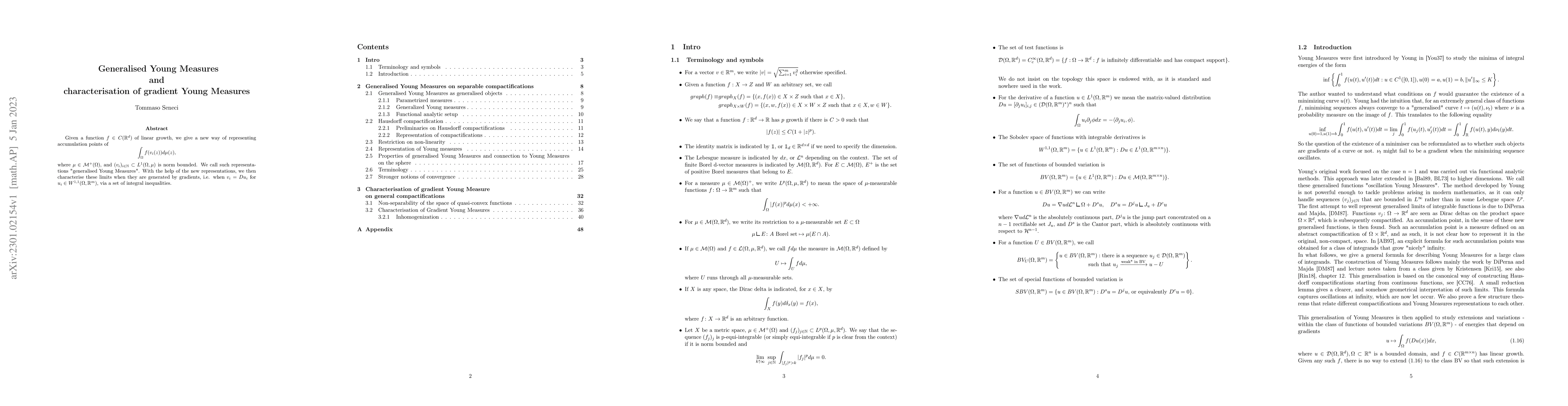 Thumbnail for Generalised Young Measures and characterisation of gradient Young
  Measures