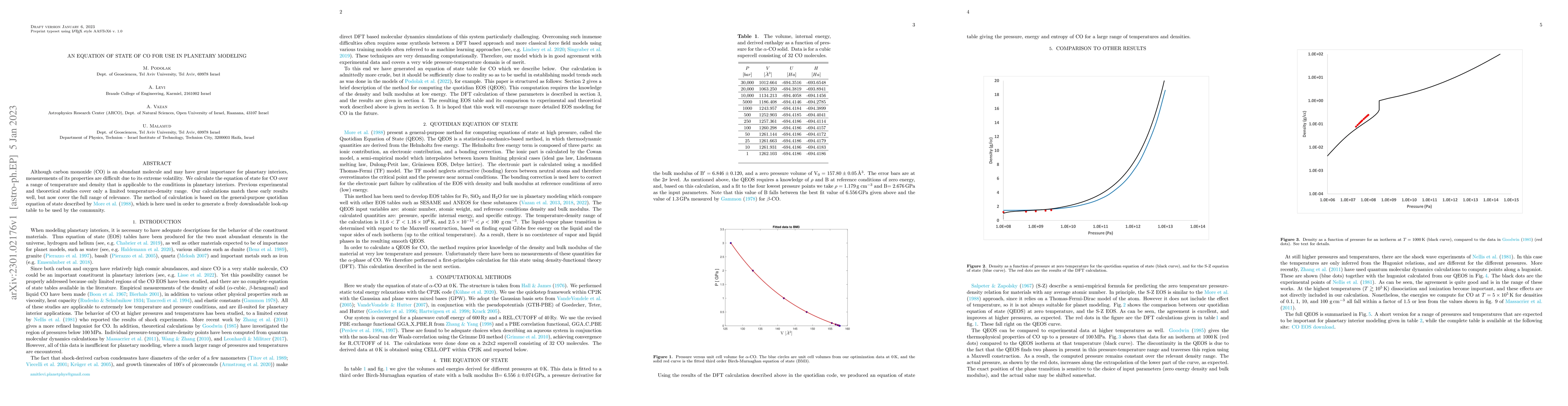 Thumbnail for An Equation of State of CO for use in Planetary Modeling