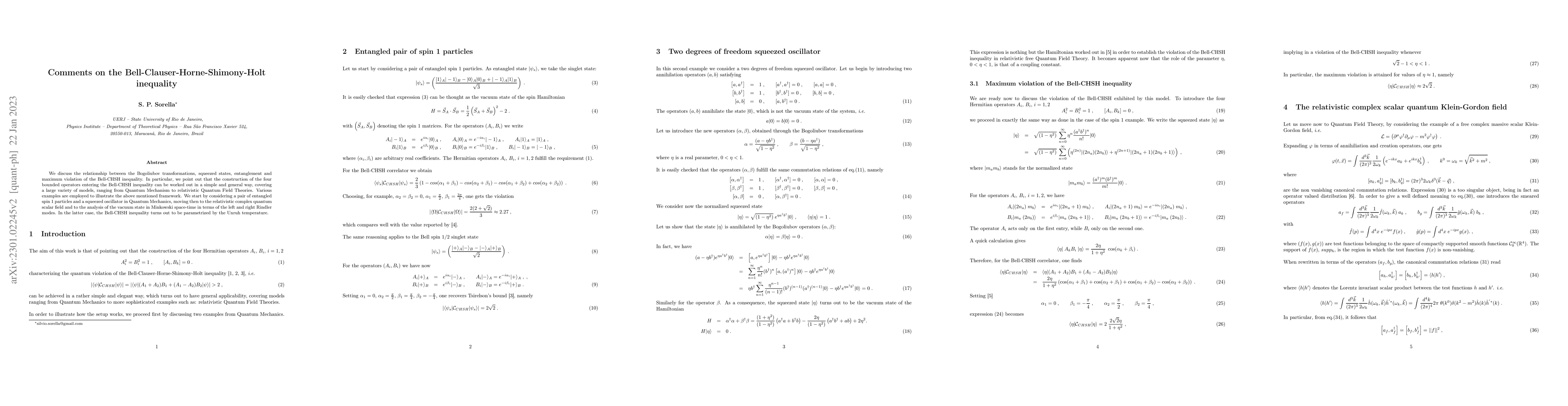 Thumbnail for Comments on the Bell-Clauser-Horne-Shimony-Holt inequality