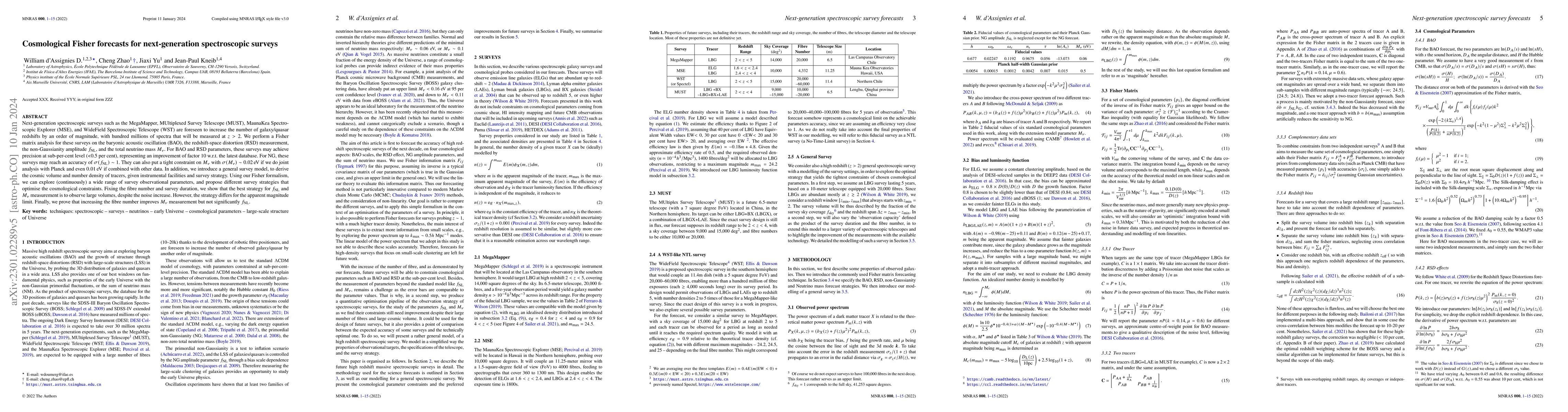 Thumbnail for Cosmological Fisher forecasts for next-generation spectroscopic surveys