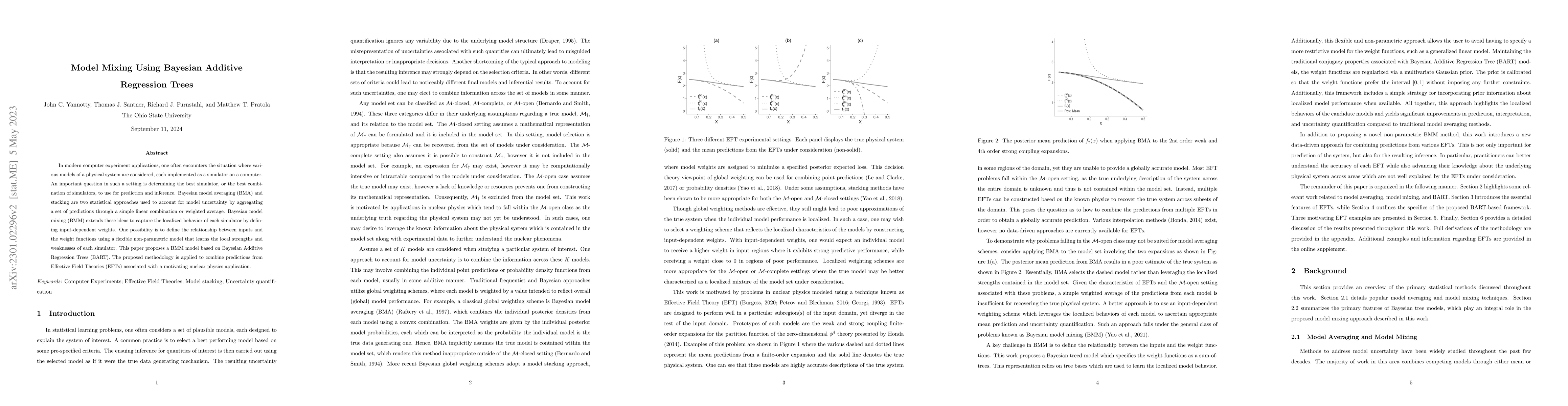 Thumbnail for Model Mixing Using Bayesian Additive Regression Trees