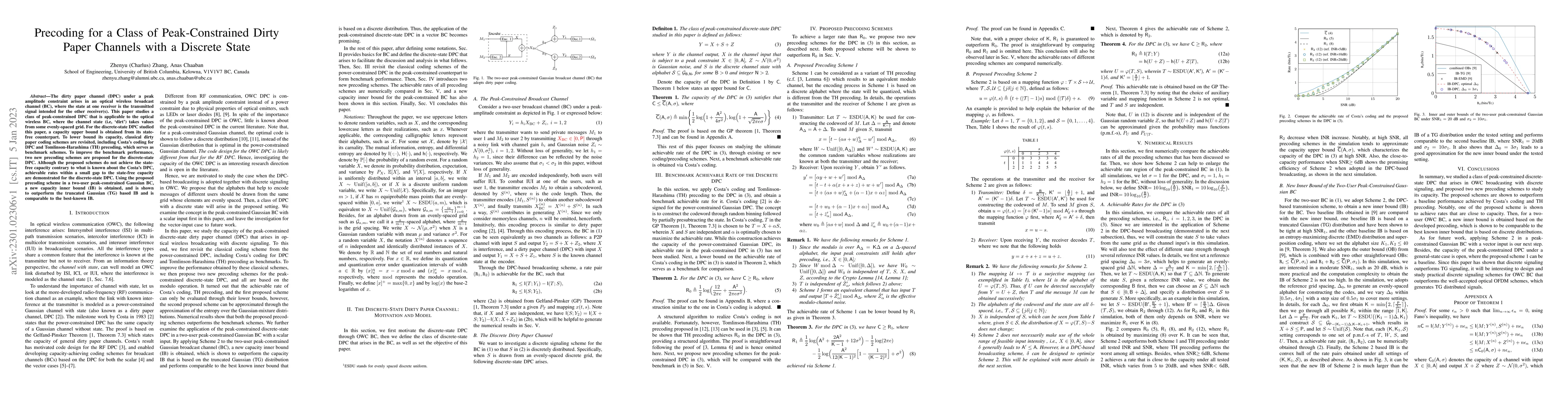 Thumbnail for Precoding for a Class of Peak-Constrained Dirty Paper Channels with a
  Discrete State
