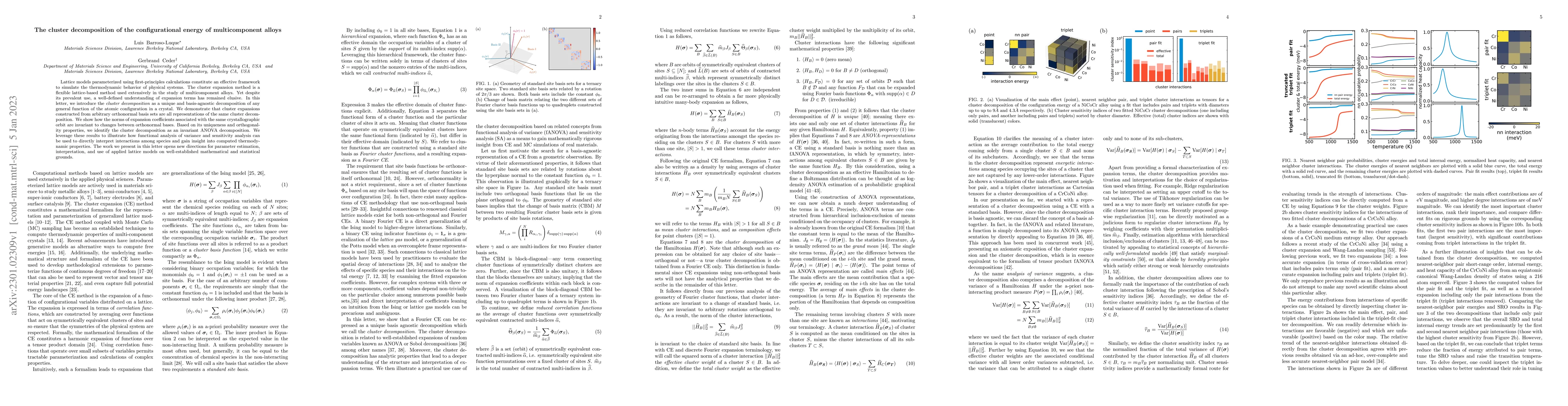 Thumbnail for The cluster decomposition of the configurational energy of
  multicomponent alloys