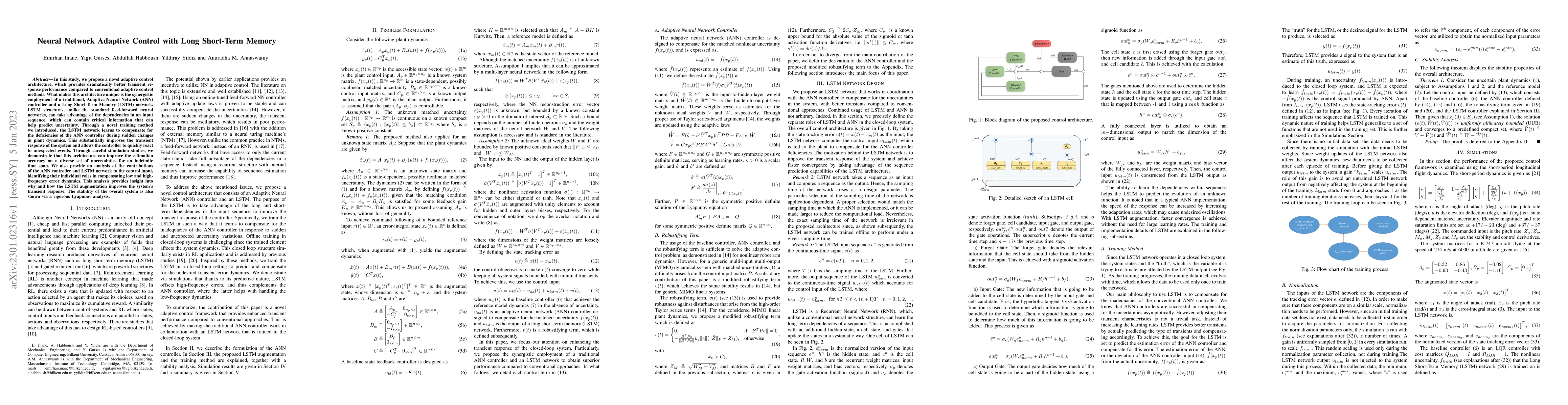 Thumbnail for Neural Network Adaptive Control with Long Short-Term Memory