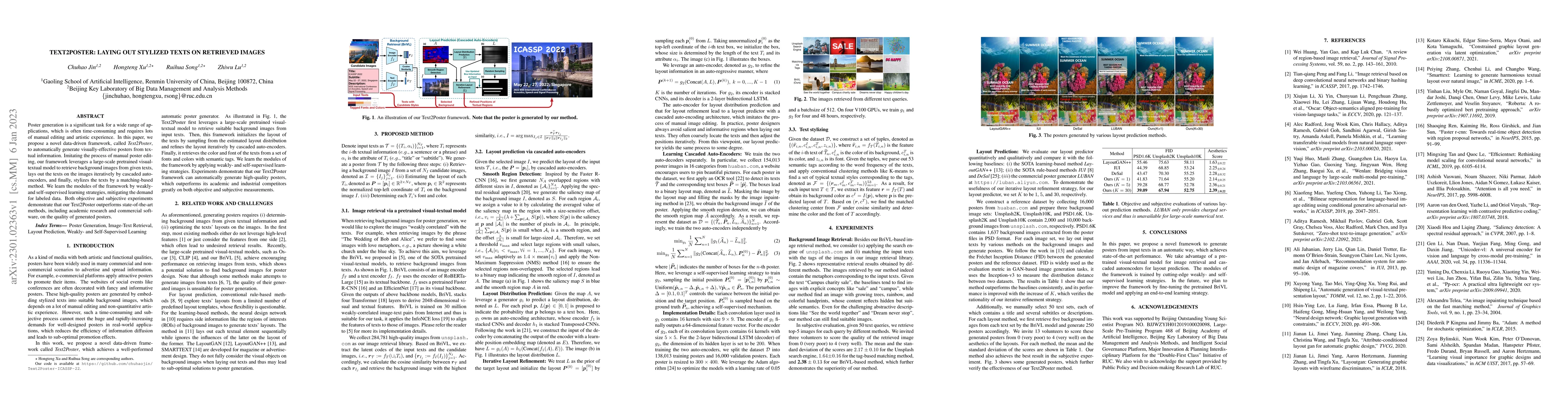 Thumbnail for Text2Poster: Laying out Stylized Texts on Retrieved Images