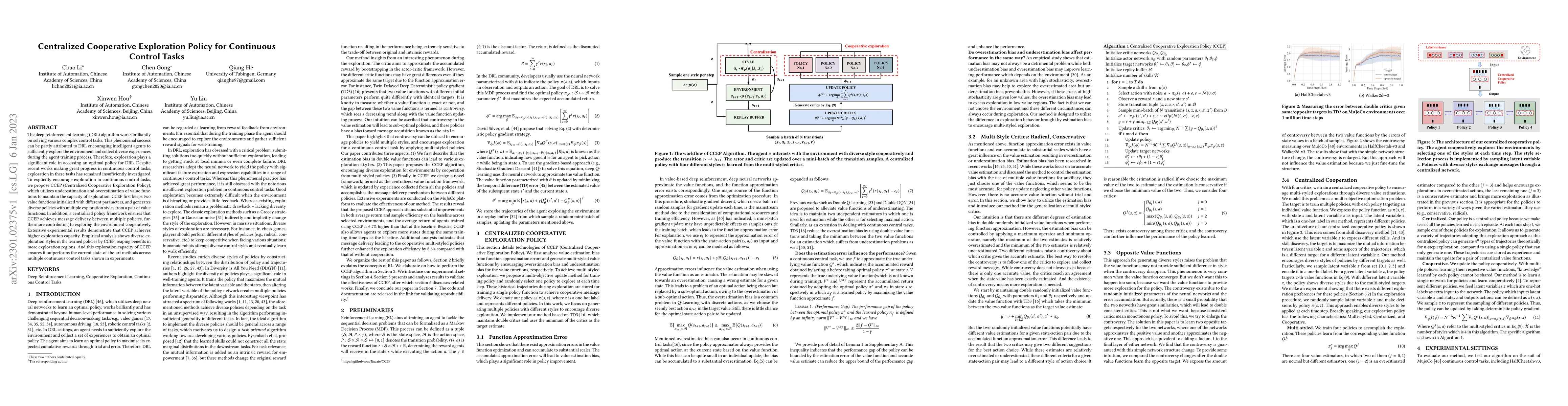Thumbnail for Centralized Cooperative Exploration Policy for Continuous Control Tasks