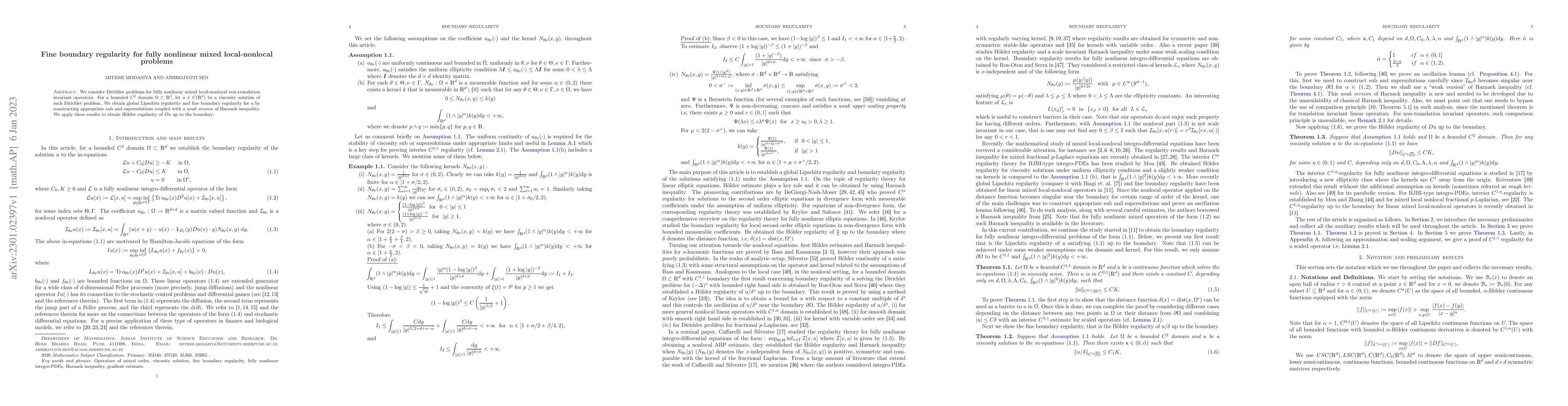 Thumbnail for Fine boundary regularity for fully nonlinear mixed local-nonlocal
  problems