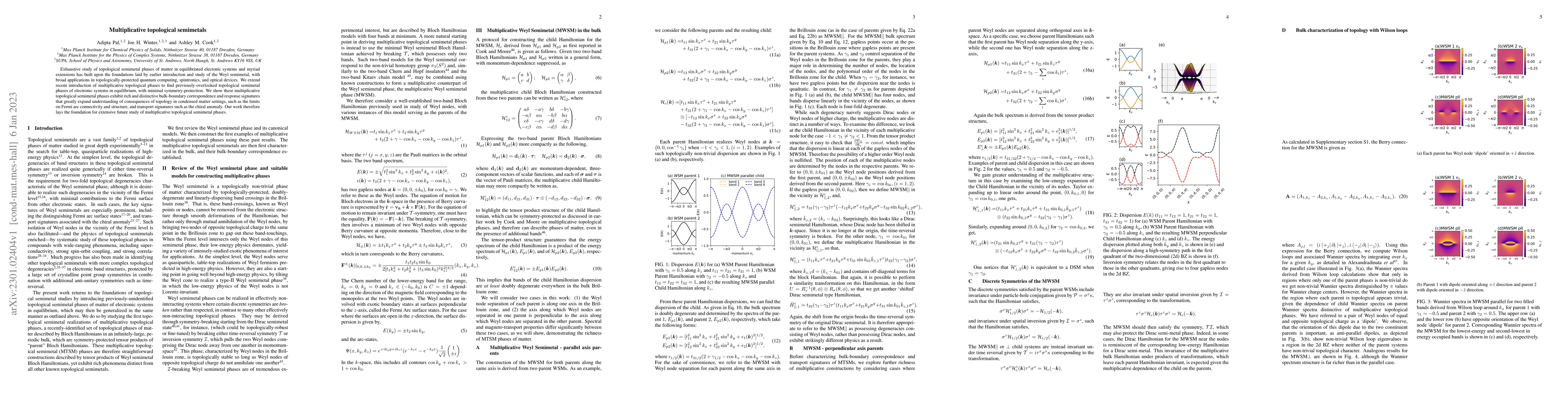 Thumbnail for Multiplicative topological semimetals