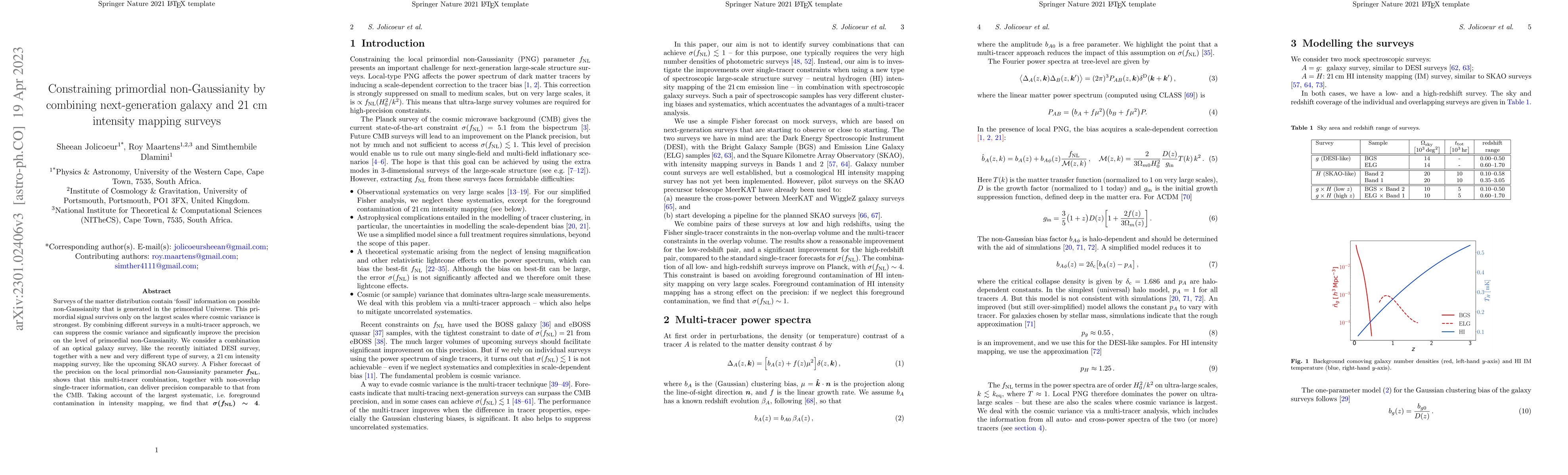 Thumbnail for Constraining primordial non-Gaussianity by combining next-generation
  galaxy and 21 cm intensity mapping surveys