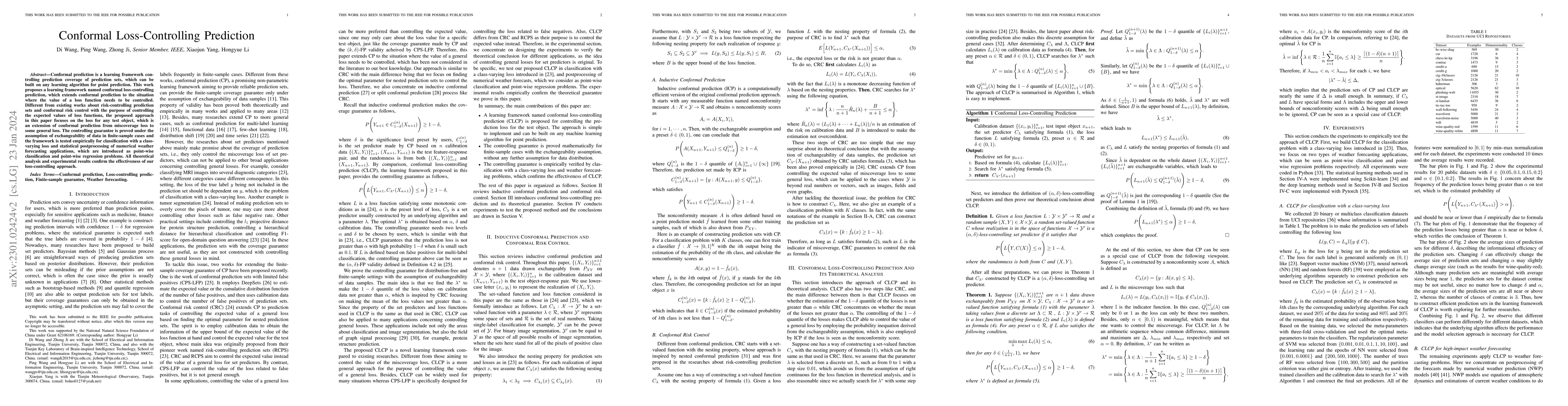 Thumbnail for Conformal Loss-Controlling Prediction