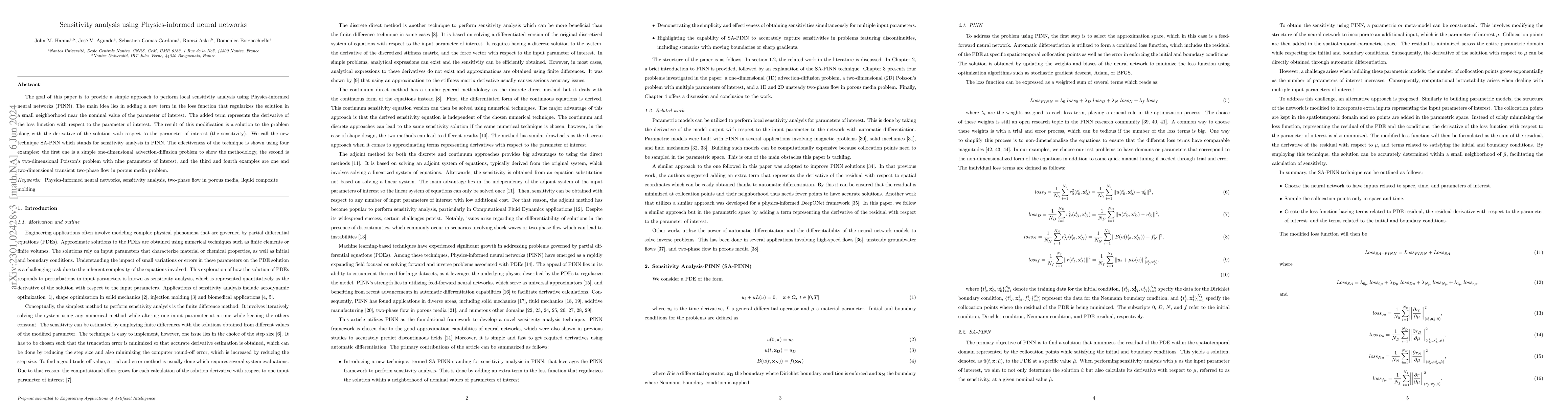 Thumbnail for Sensitivity analysis using Physics-informed neural networks