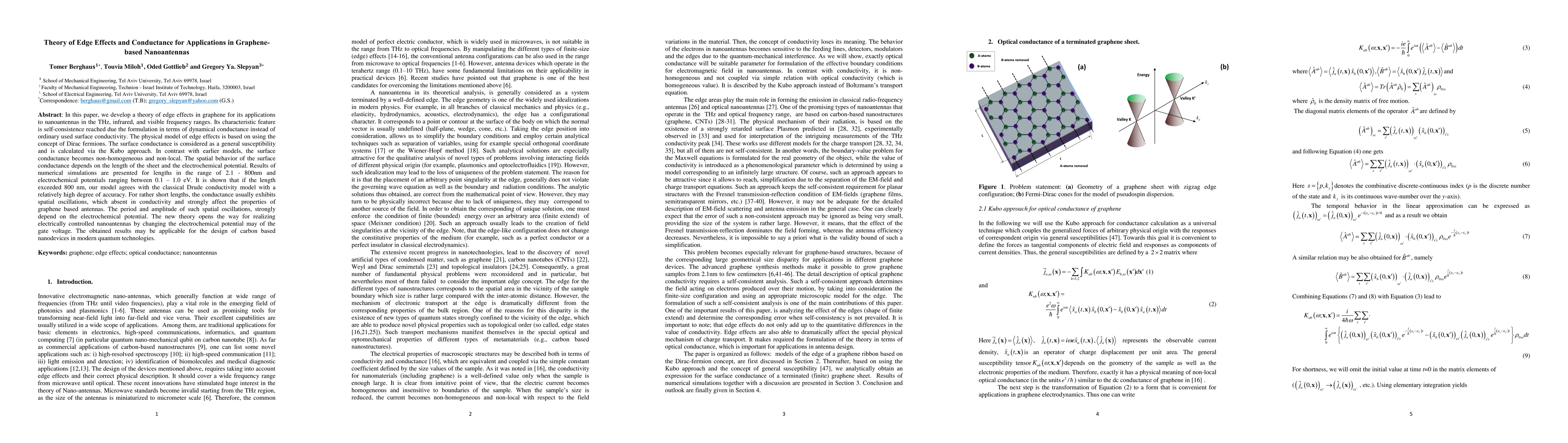 Thumbnail for Theory of Edge Effects and Conductance for Applications in
  Graphene-based Nanoantennas
