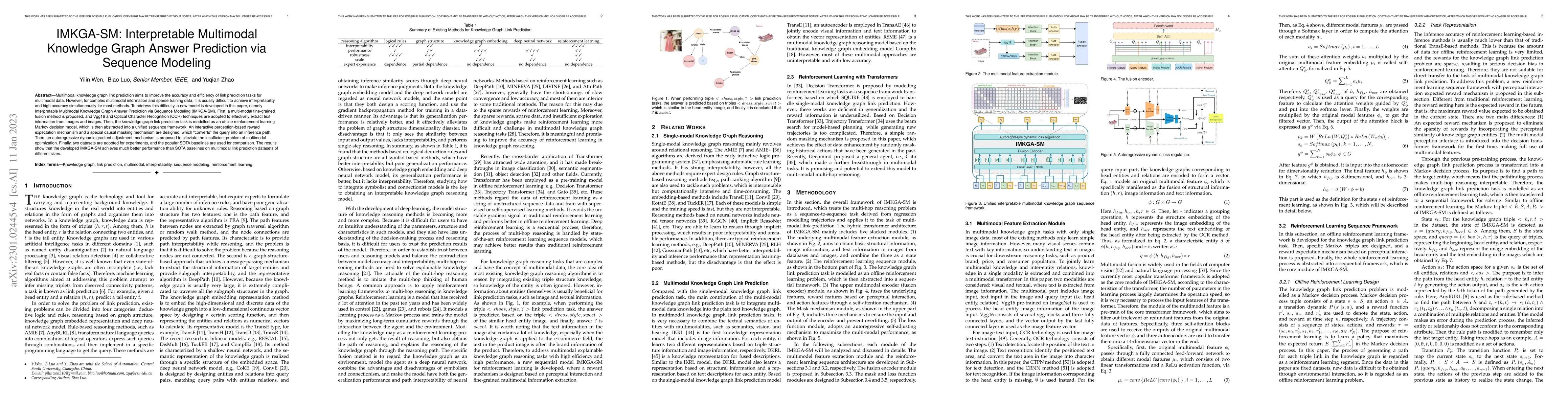 Thumbnail for IMKGA-SM: Interpretable Multimodal Knowledge Graph Answer Prediction via
  Sequence Modeling