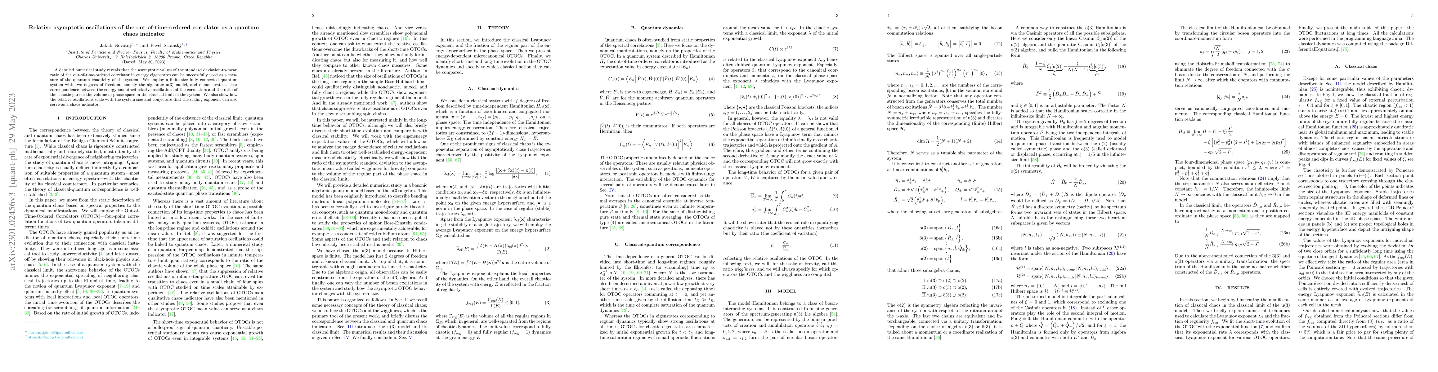 Thumbnail for Relative asymptotic oscillations of the out-of-time-ordered correlator
  as a quantum chaos indicator