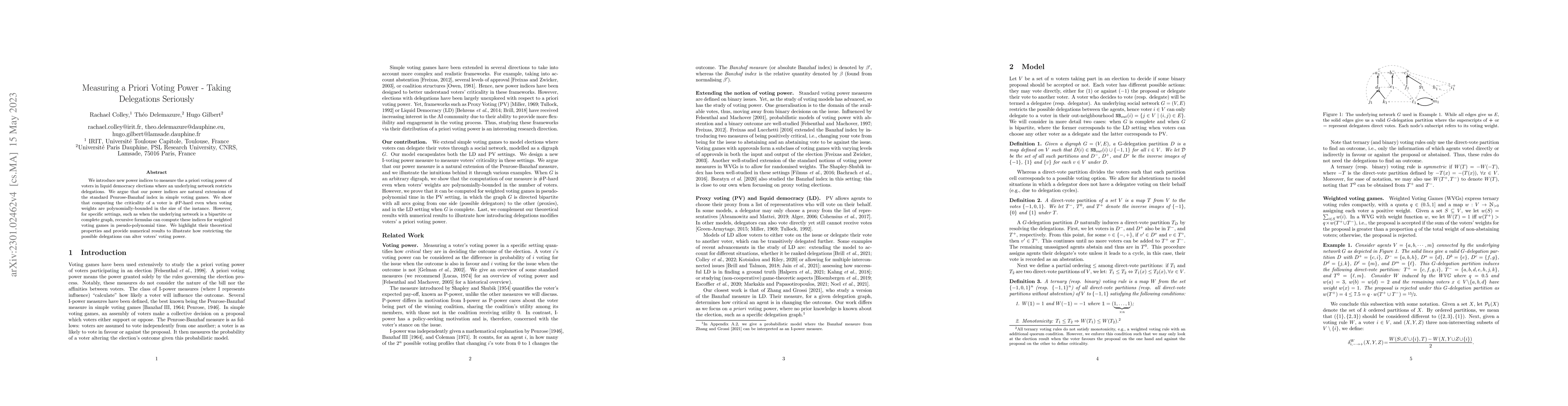 Thumbnail for Measuring a Priori Voting Power -- Taking Delegations Seriously