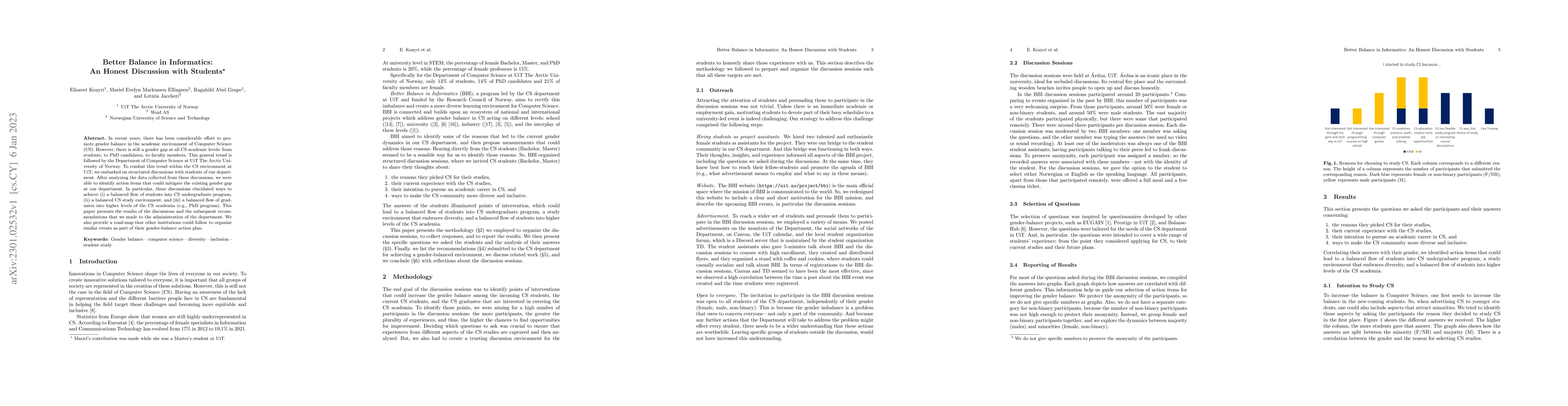 Thumbnail for Better Balance in Informatics: An Honest Discussion with Students