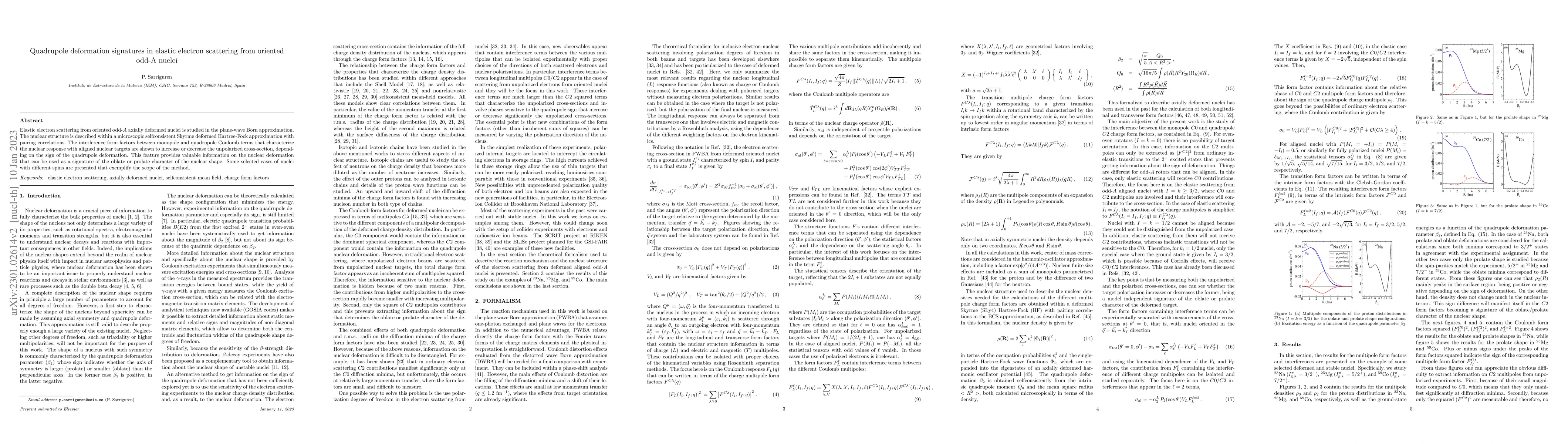 Thumbnail for Quadrupole deformation signatures in elastic electron scattering from
  oriented odd-A nuclei