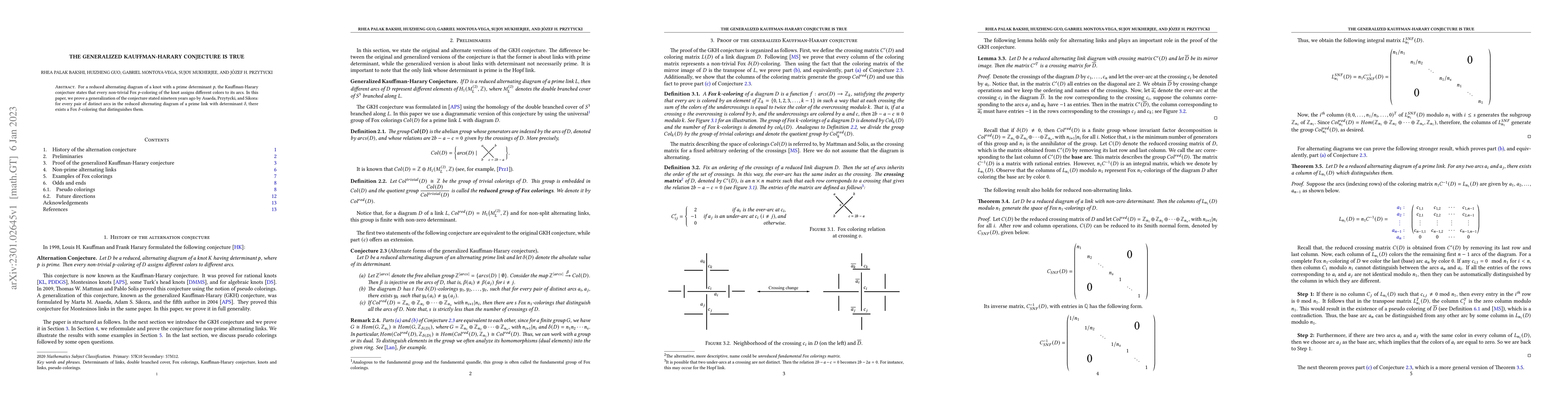 Thumbnail for The Generalized Kauffman-Harary Conjecture is True