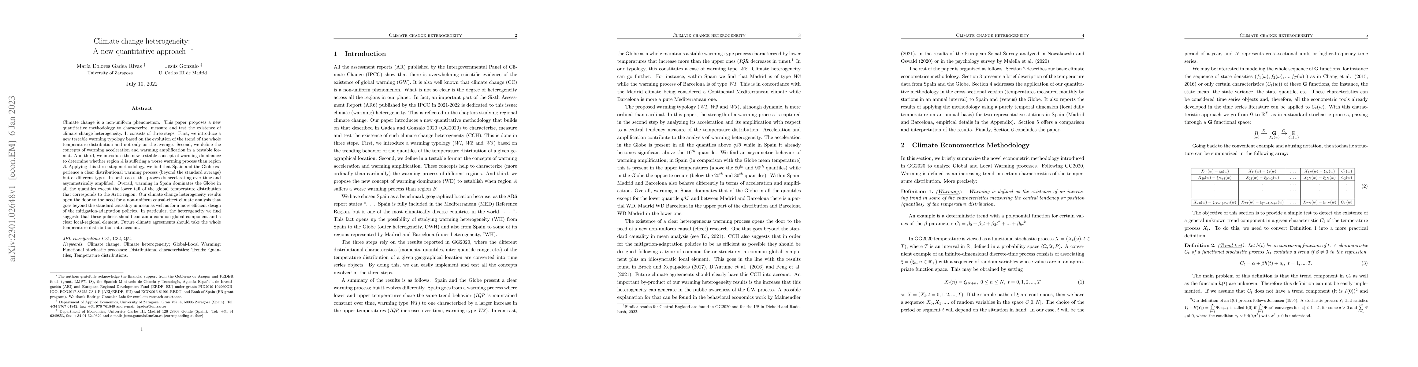 Thumbnail for Climate change heterogeneity: A new quantitative approach