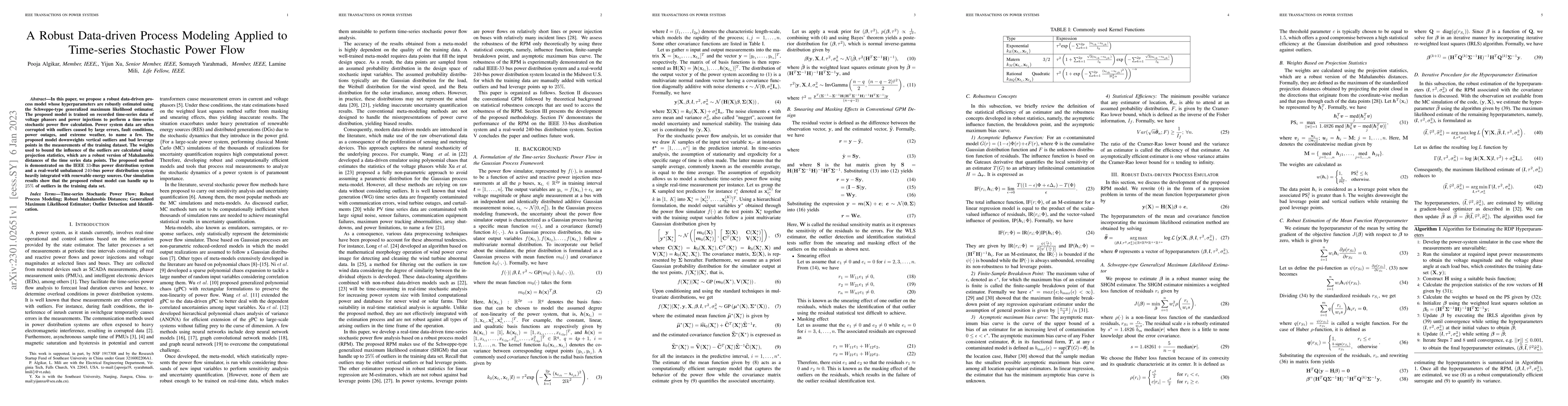 Thumbnail for A Robust Data-driven Process Modeling Applied to Time-series Stochastic
  Power Flow