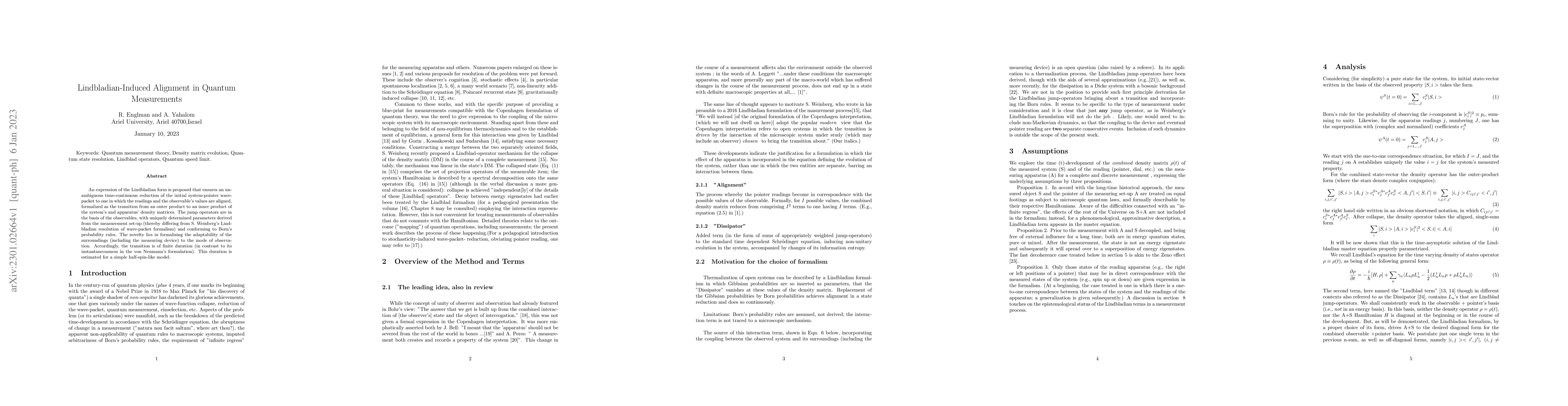 Thumbnail for Lindbladian-Induced Alignment in Quantum Measurements