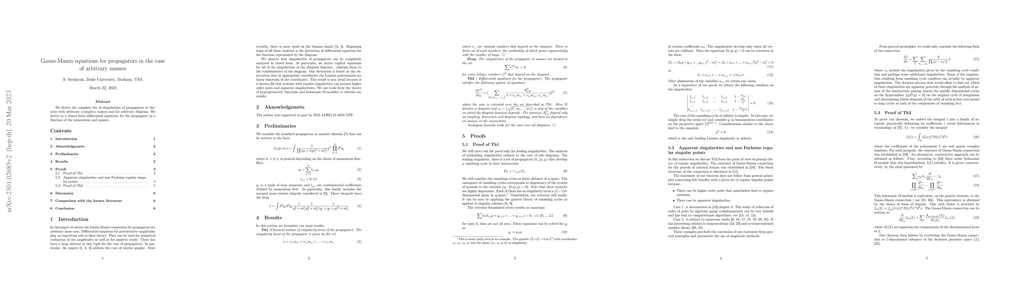 Thumbnail for Gauss-Manin equations for propagators in the case of arbitrary masses