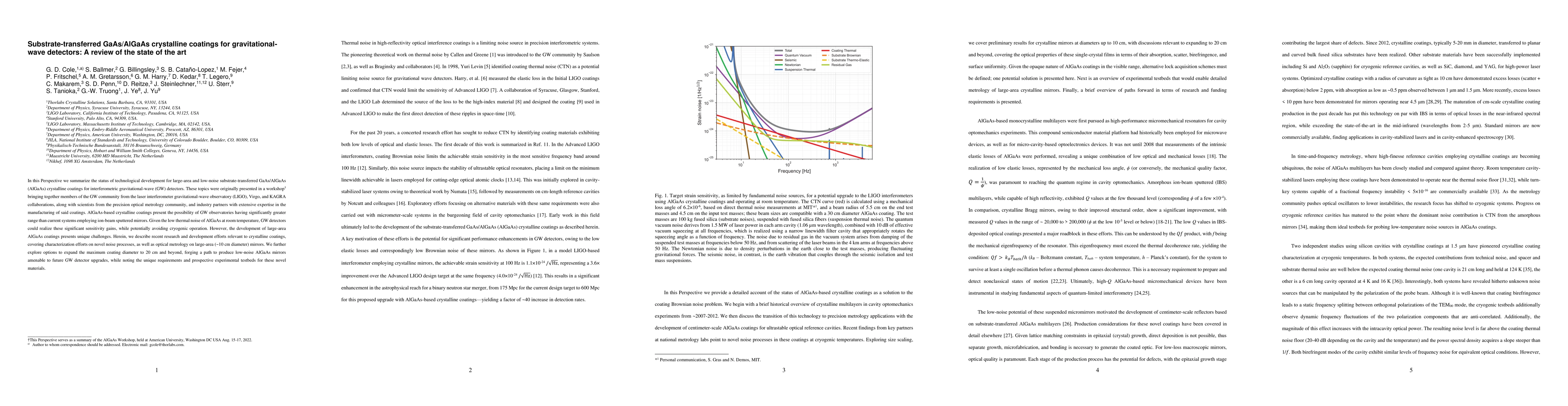 Thumbnail for Substrate-transferred GaAs/AlGaAs crystalline coatings for
  gravitational-wave detectors: A review of the state of the art
