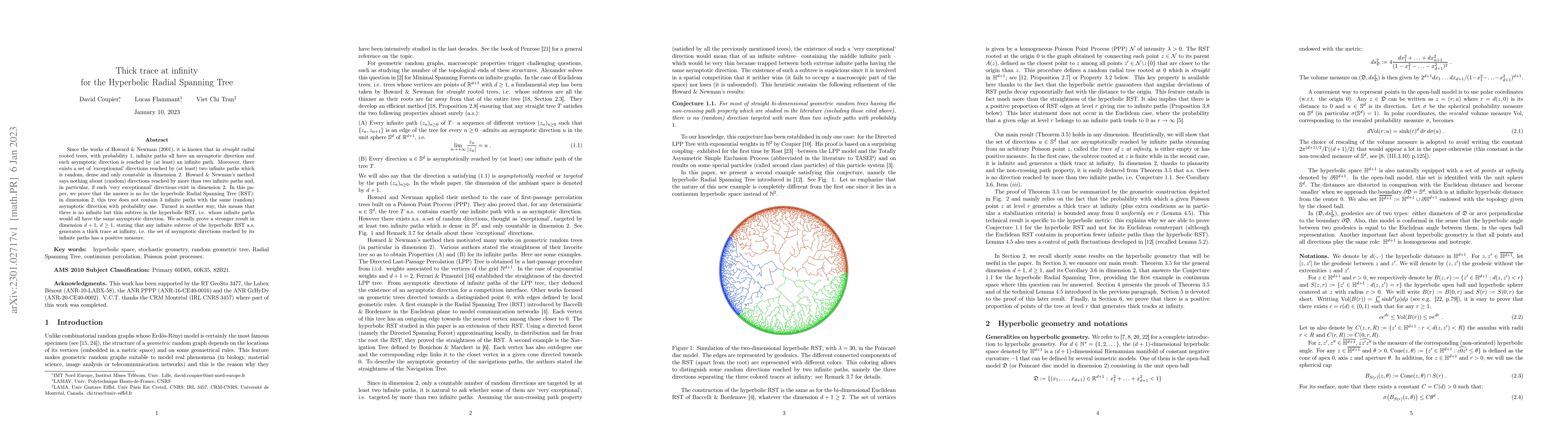 Thumbnail for Thick trace at infinity for the Hyperbolic Radial Spanning Tree