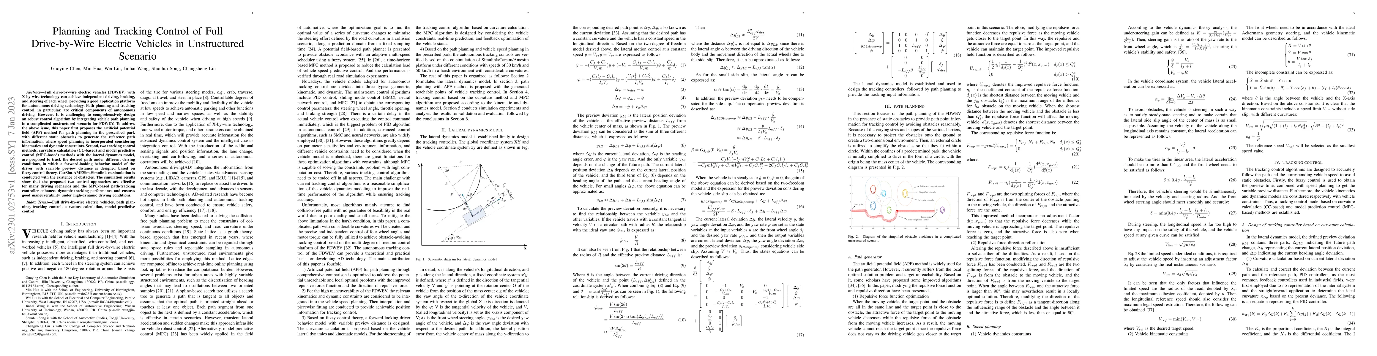 Thumbnail for Planning and Tracking Control of Full Drive-by-Wire Electric Vehicles in
  Unstructured Scenario