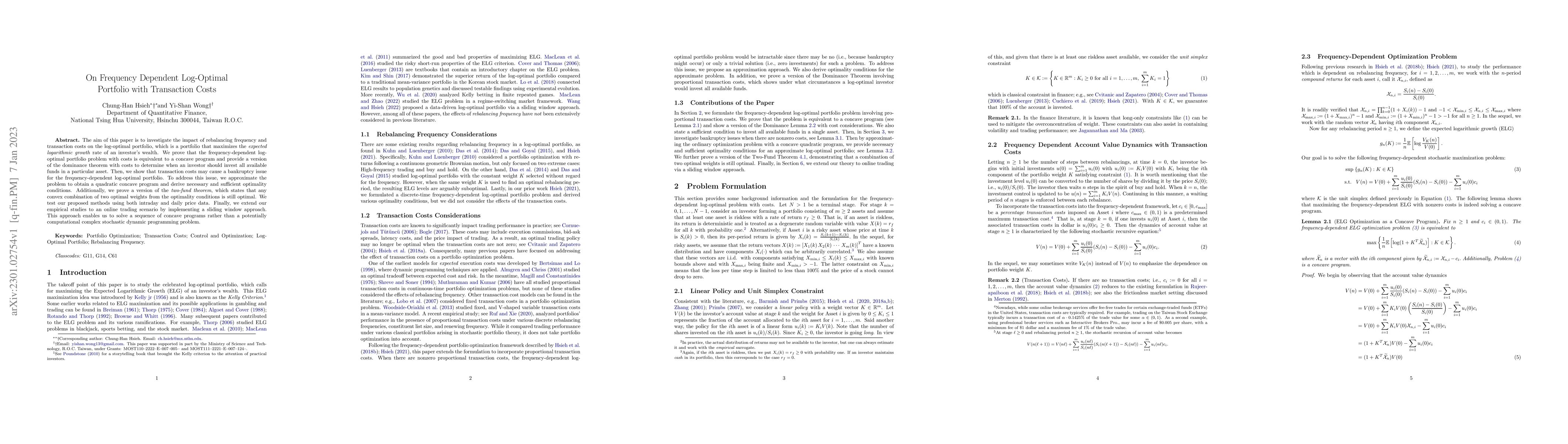 Thumbnail for On Frequency-Based Optimal Portfolio with Transaction Costs
