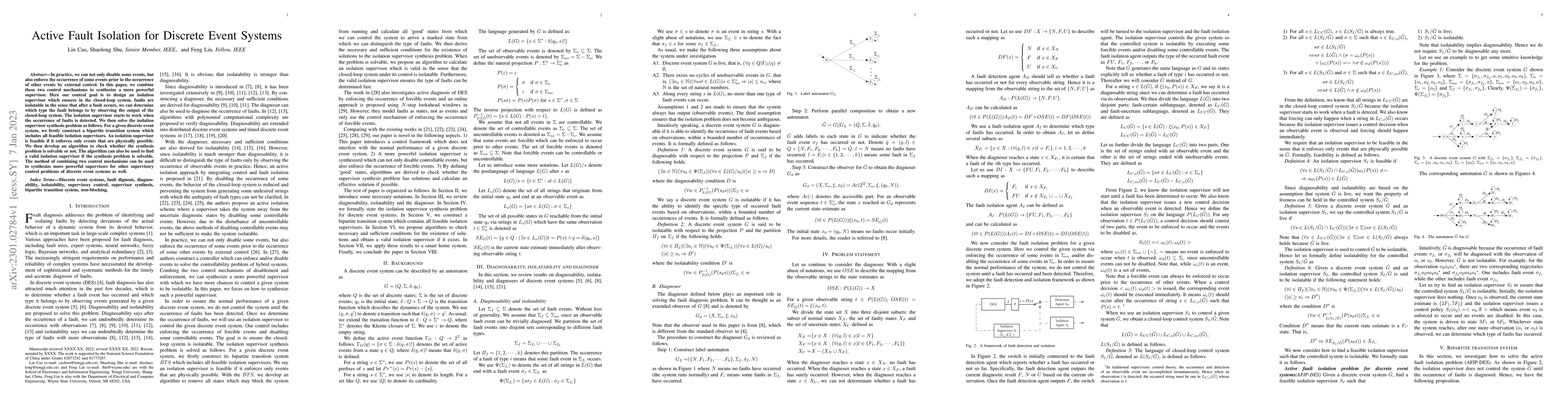 Thumbnail for Active Fault Isolation for Discrete Event Systems