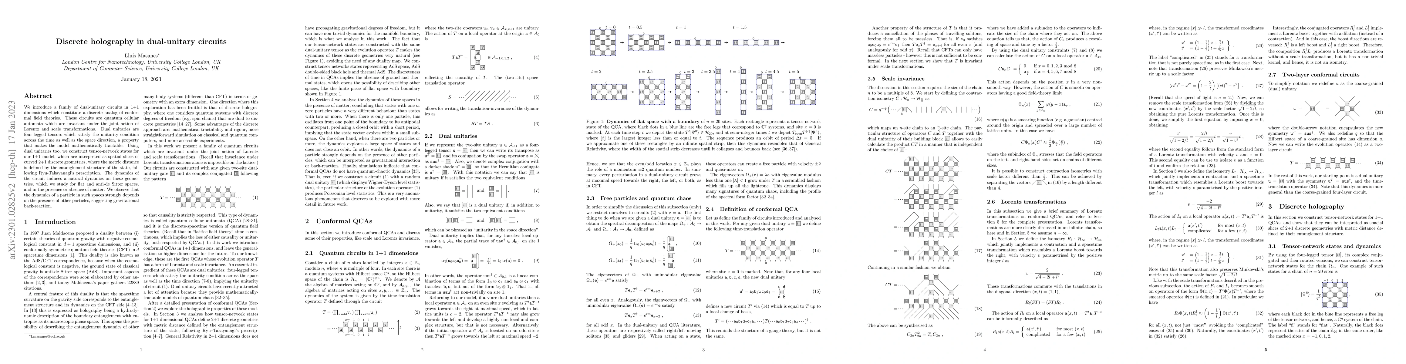 Thumbnail for Discrete holography in dual-unitary circuits