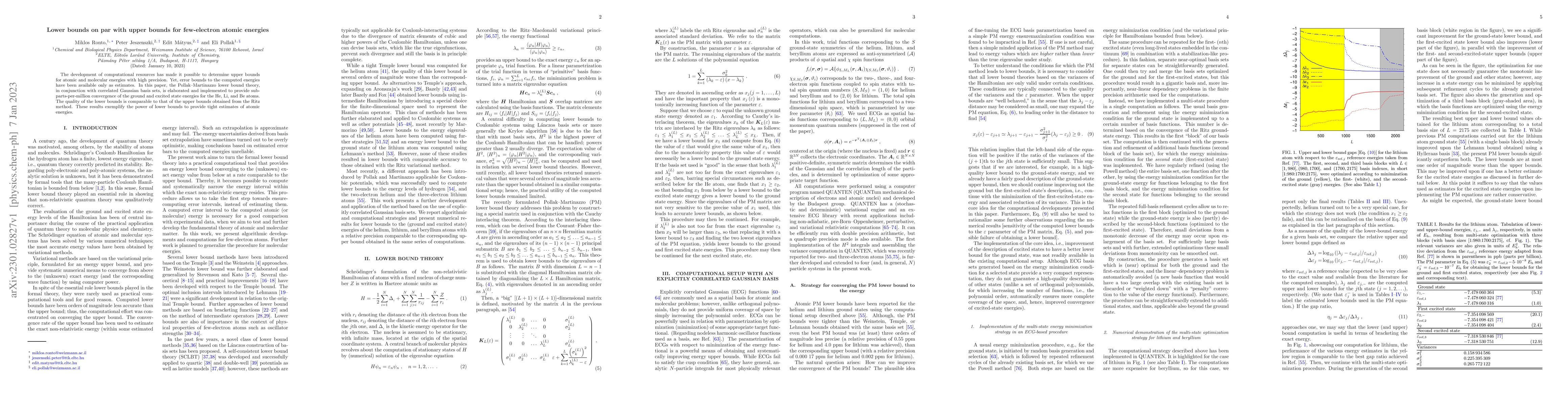 Thumbnail for Lower bounds on par with upper bounds for few-electron atomic energies