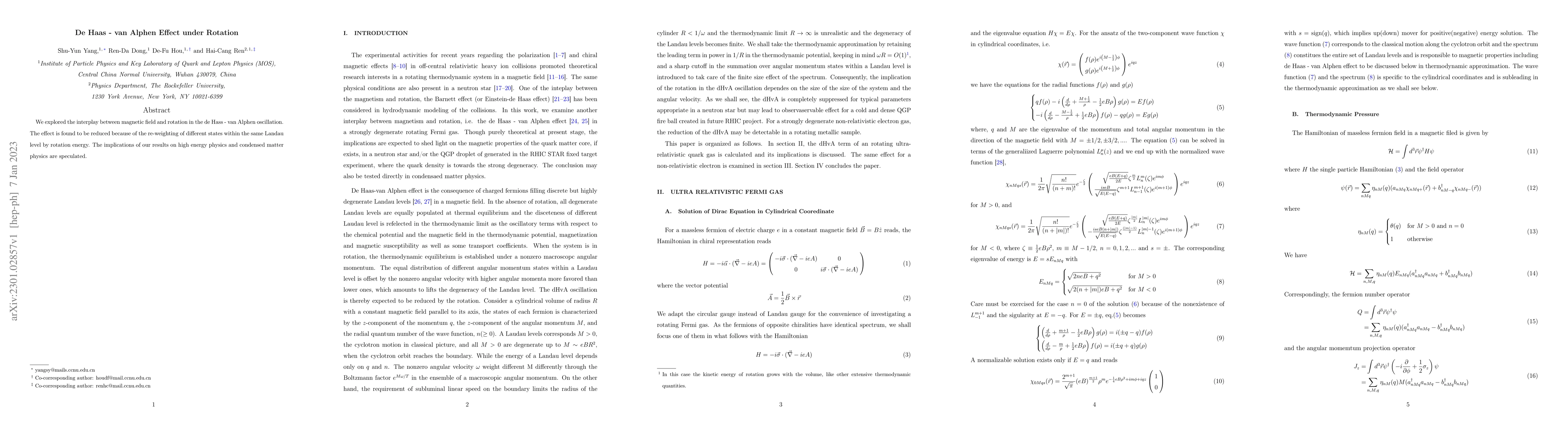 Thumbnail for De Haas - van Alphen Effect under Rotation