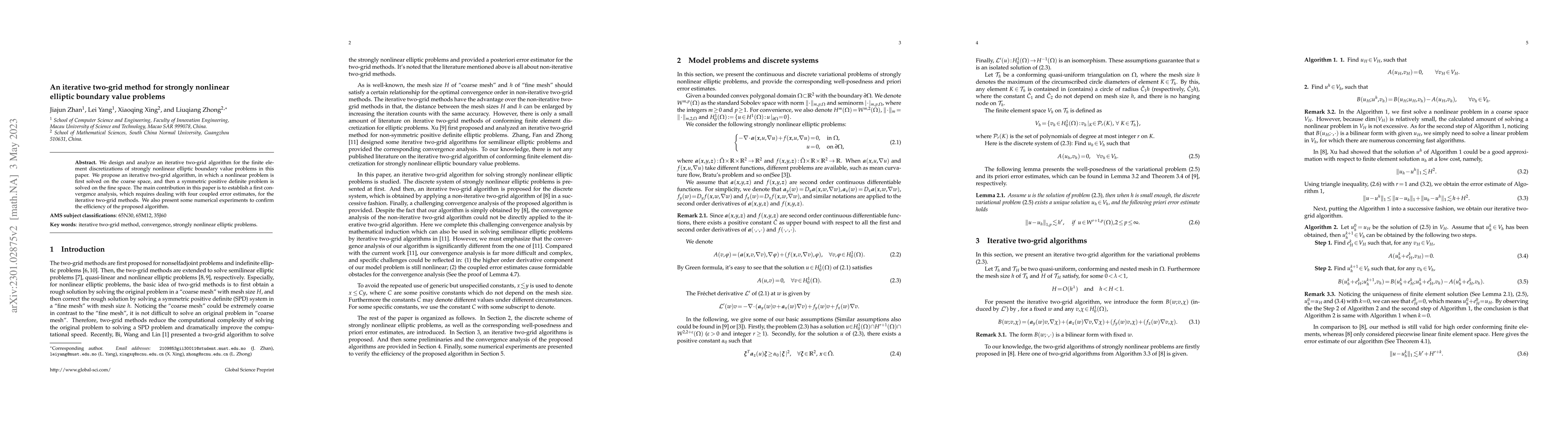 Thumbnail for An iterative two-grid method for strongly nonlinear elliptic boundary
  value problems