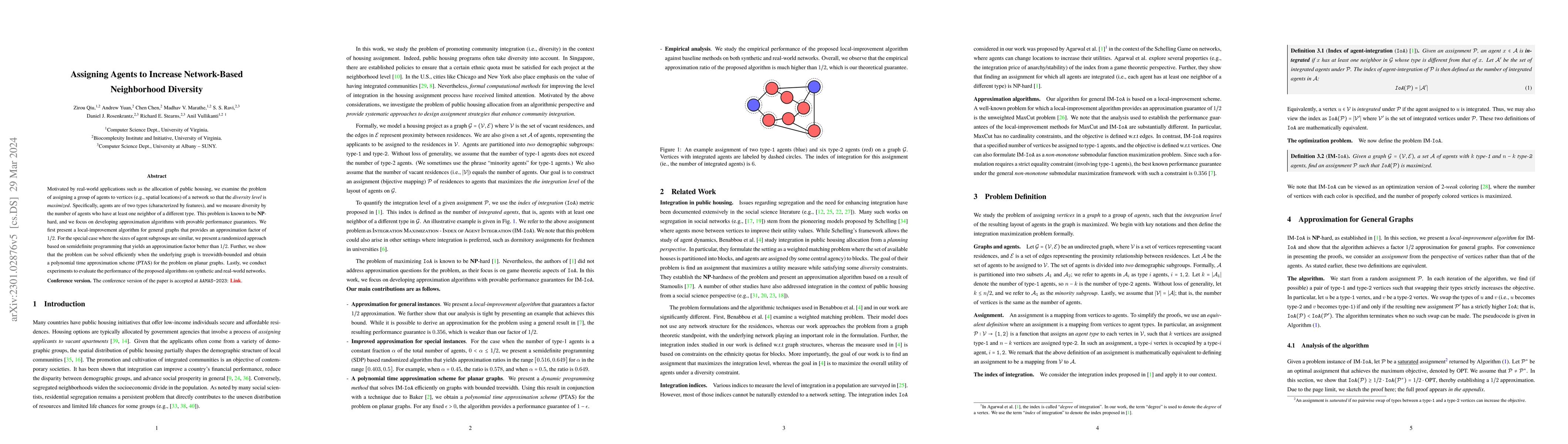 Thumbnail for Assigning Agents to Increase Network-Based Neighborhood Diversity