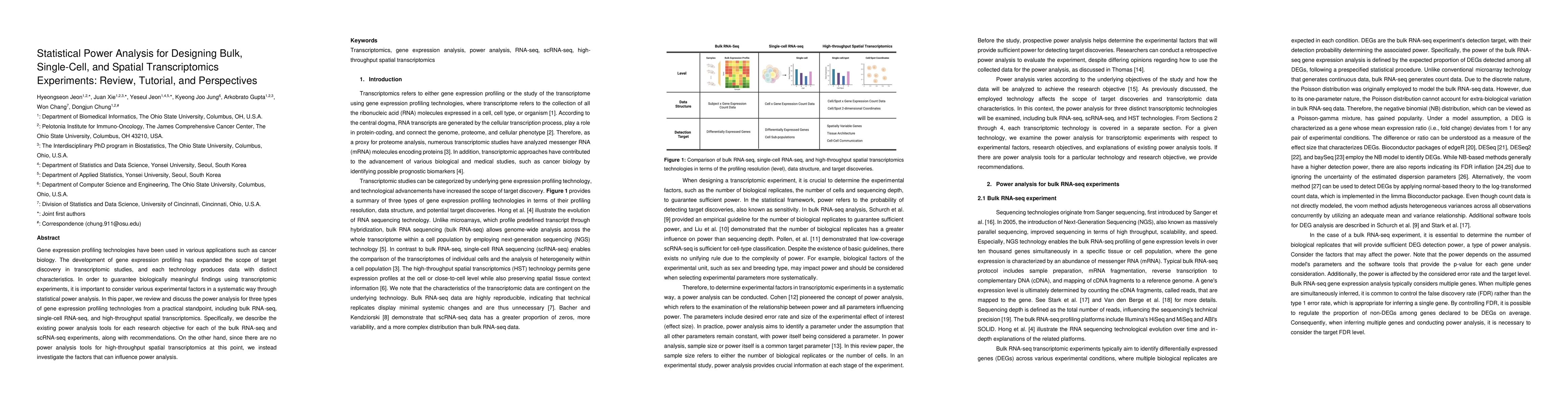 Thumbnail for Statistical Power Analysis for Designing Bulk, Single-Cell, and Spatial
  Transcriptomics Experiments: Review, Tutorial, and Perspectives