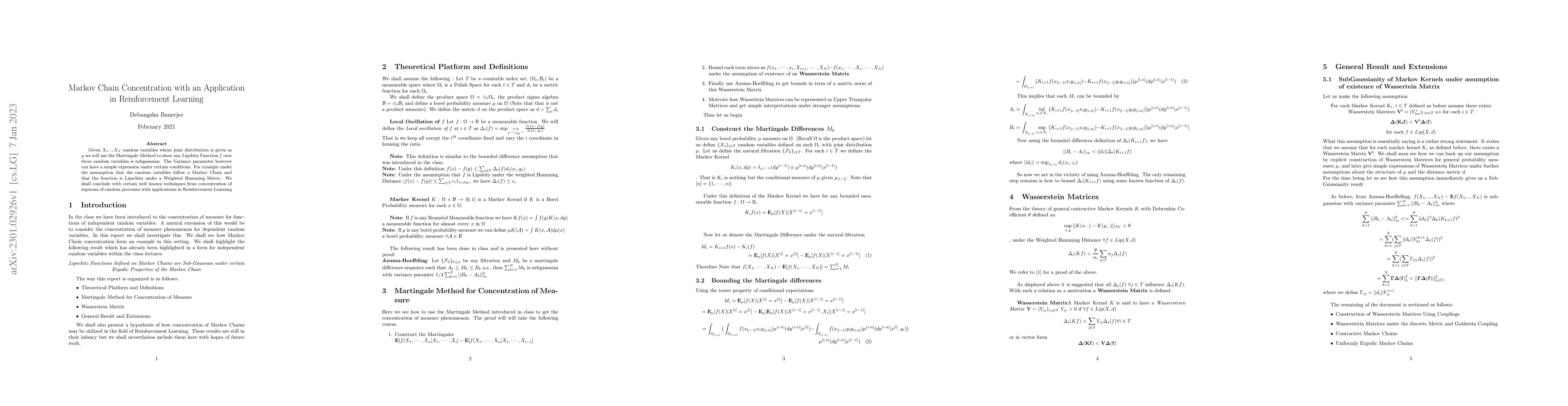 Thumbnail for Markov Chain Concentration with an Application in Reinforcement Learning