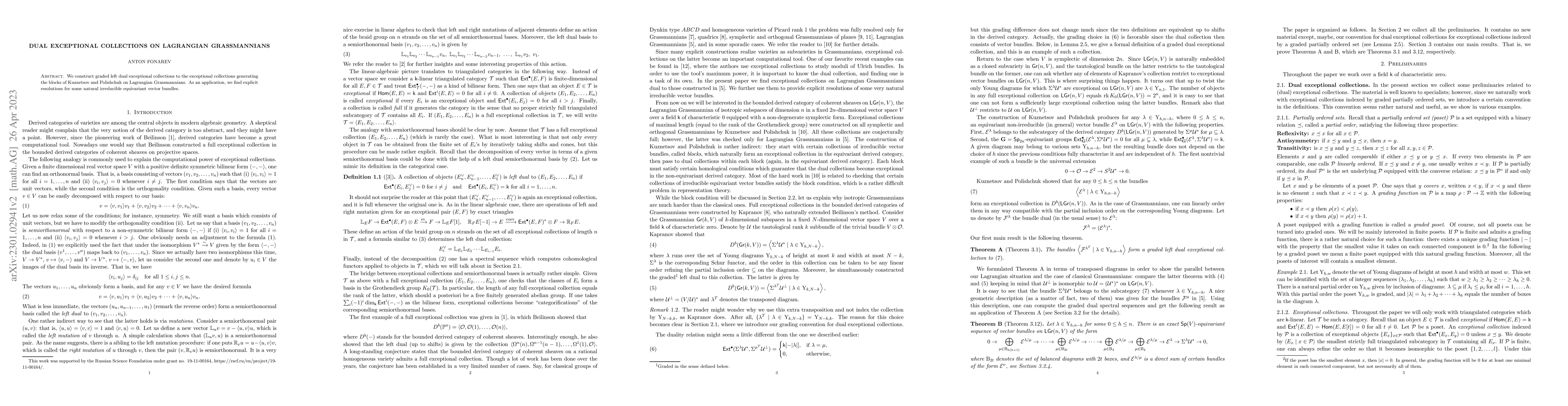 Thumbnail for Dual exceptional collections on Lagrangian Grassmannians