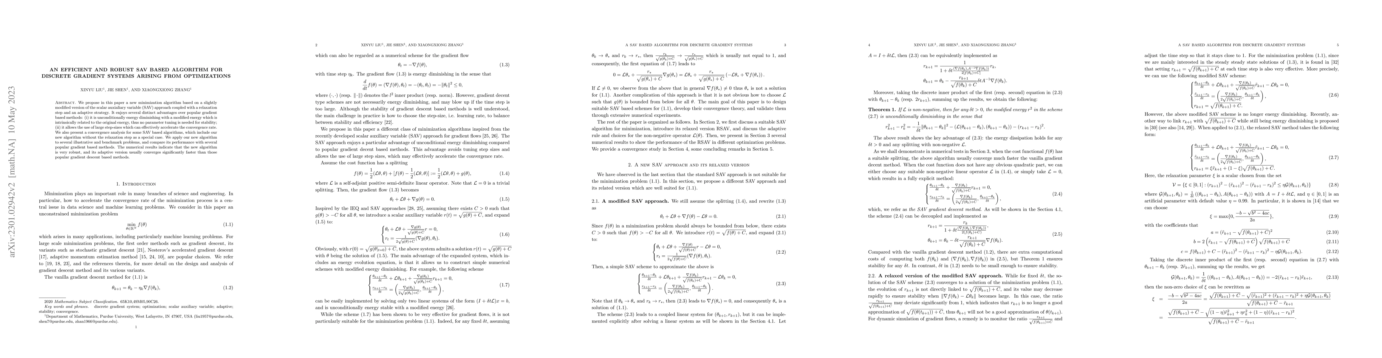 Thumbnail for An efficient and robust SAV based algorithm for discrete gradient
  systems arising from optimizations