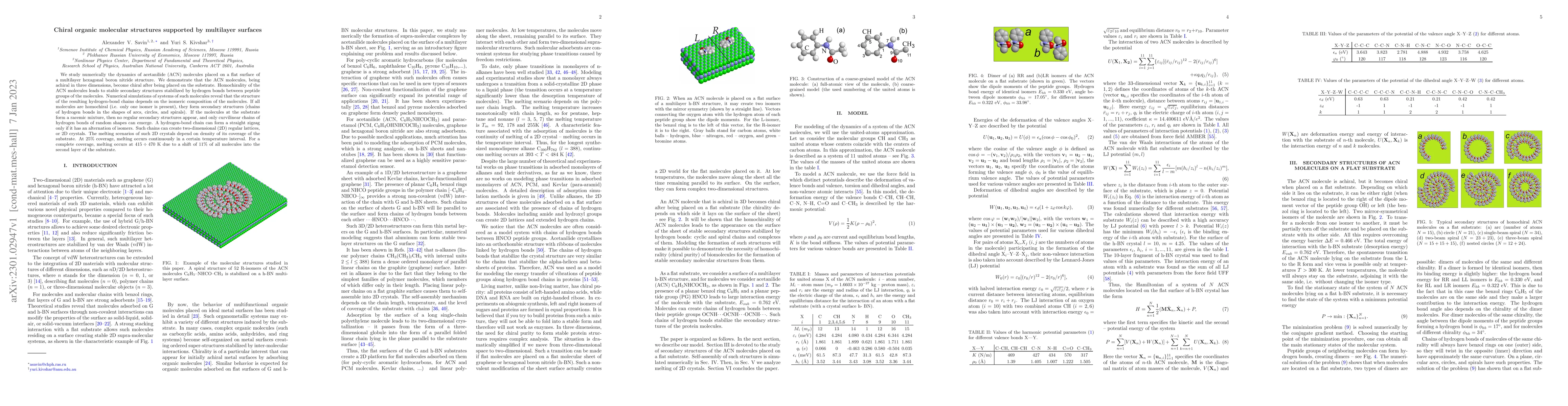 Thumbnail for Chiral organic molecular structures supported by multilayer surfaces